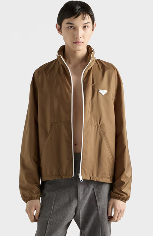 プラダスーパーコピー 新作カラーブロックデザインのフード付きトレンチコートジャケット