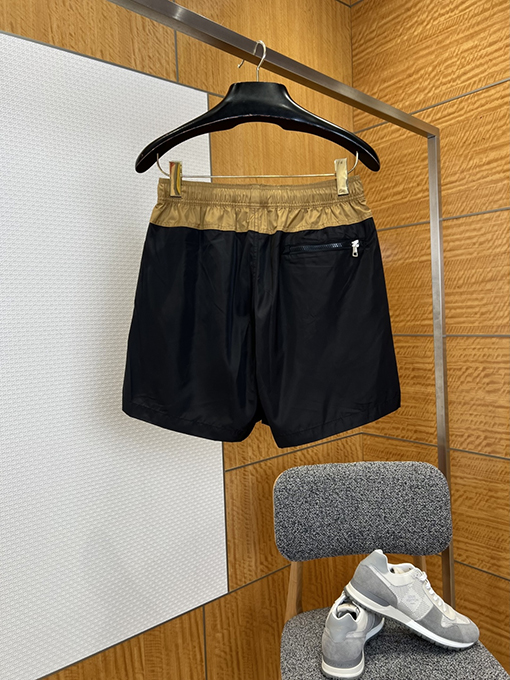 モンクレール カラーブロックのドローストリングショーツ