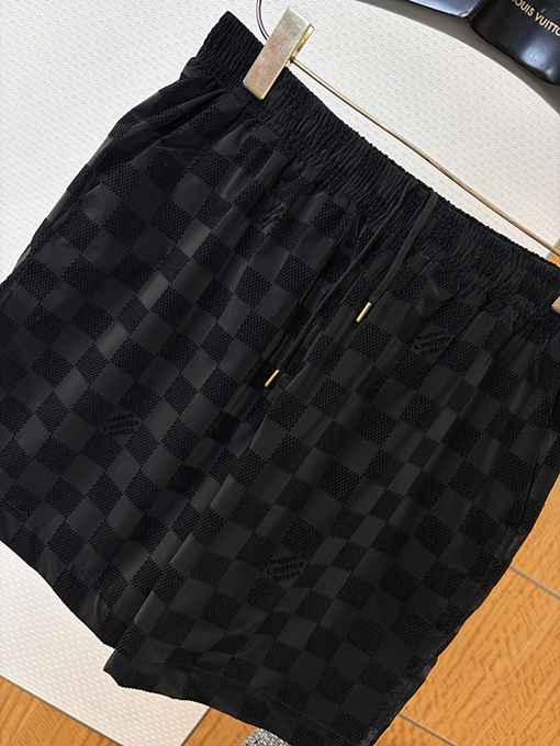 ルイヴィトン チェック柄ジャカード織りのドローストリングショーツ