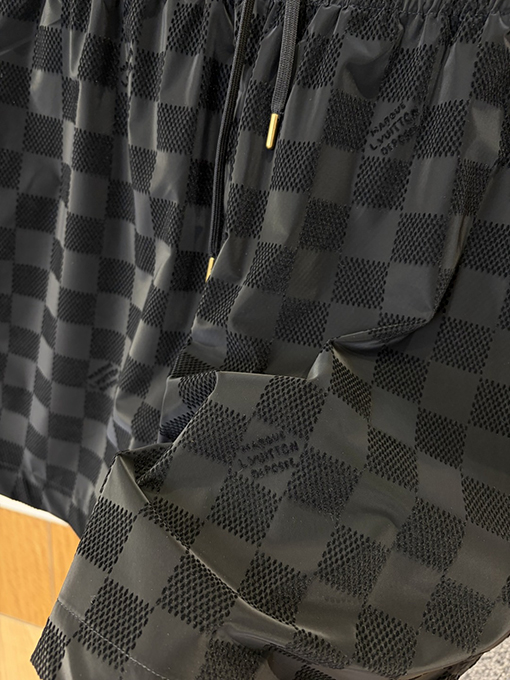 ルイヴィトン チェック柄ジャカード織りのドローストリングショーツ