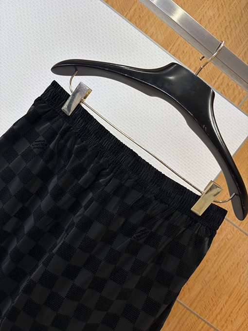 ルイヴィトン チェック柄ジャカード織りのドローストリングショーツ