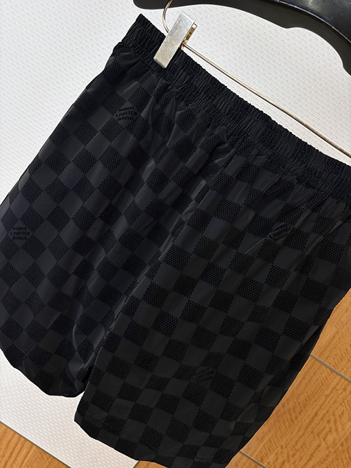 ルイヴィトン チェック柄ジャカード織りのドローストリングショーツ