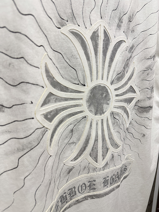 クロムハーツブランドコピー アメリカンスタイル 3Dダイレクトインジェクションベルベットカップル半袖Tシャツ