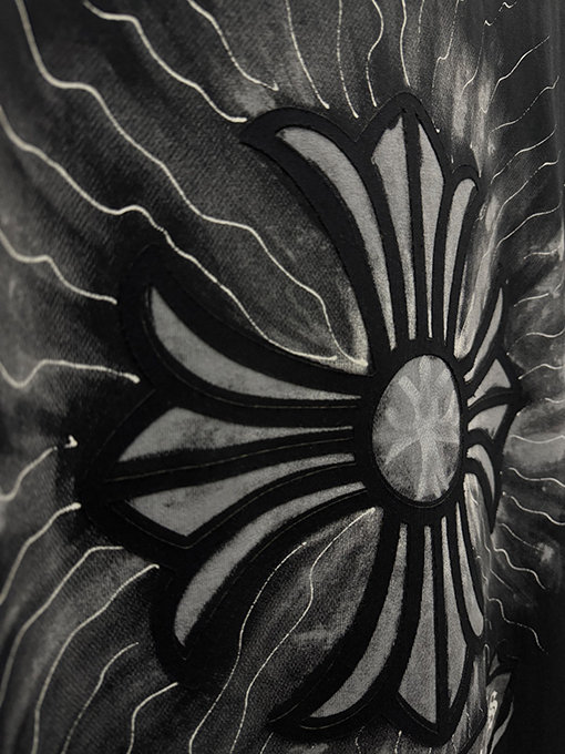 クロムハーツブランドコピー アメリカンスタイル 3Dダイレクトインジェクションベルベットカップル半袖Tシャツ