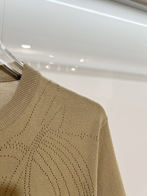 エルメスブランドスーパーコピー カラーブロックカラーの半袖ニットセーター