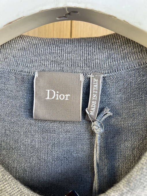 ディオール Dior 新モデルロゴ刺繍りニット半袖ポロシャツ
