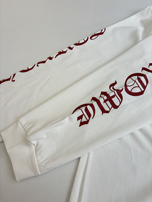 クロムハーツ サンスクリット文字のロゴ入りクロスプリント長袖シャツ