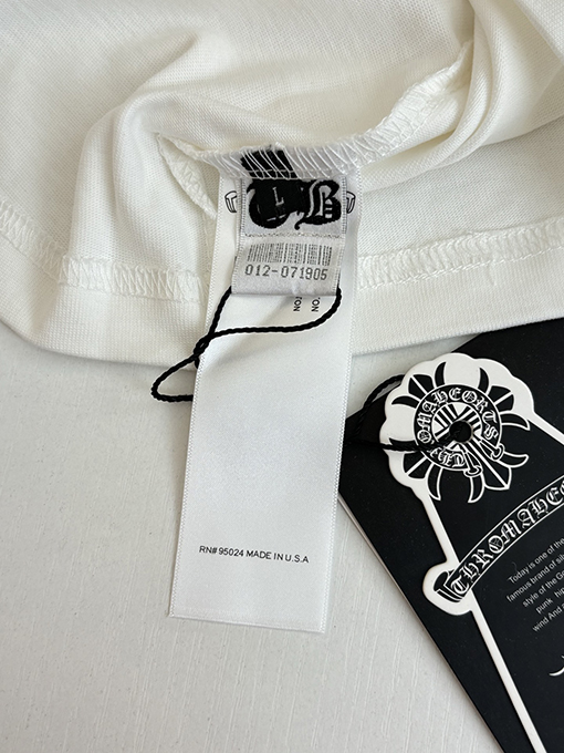 クロムハーツ サンスクリット文字のロゴ入りクロスプリント長袖シャツ