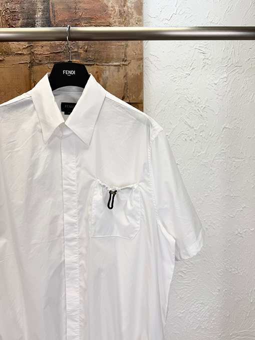 フェンディ ドローストリング付き半袖シャツ