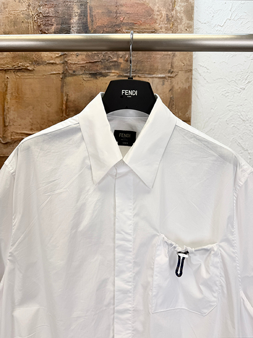 フェンディ ドローストリング付き半袖シャツ