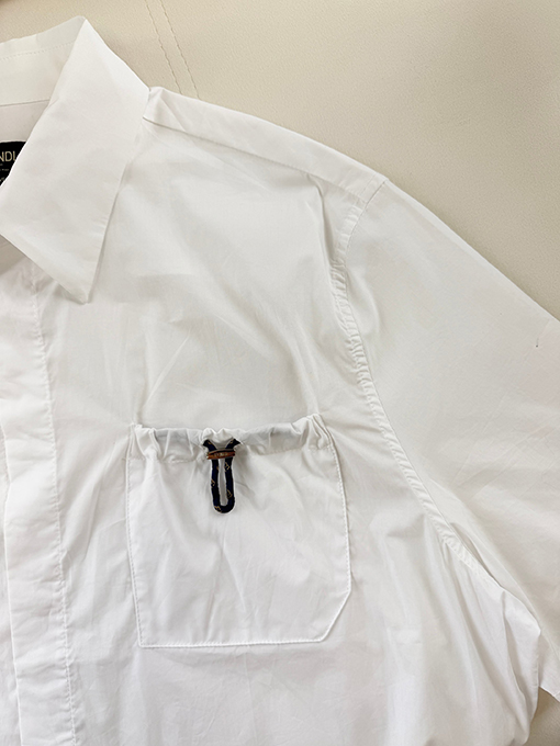 フェンディ ドローストリング付き半袖シャツ