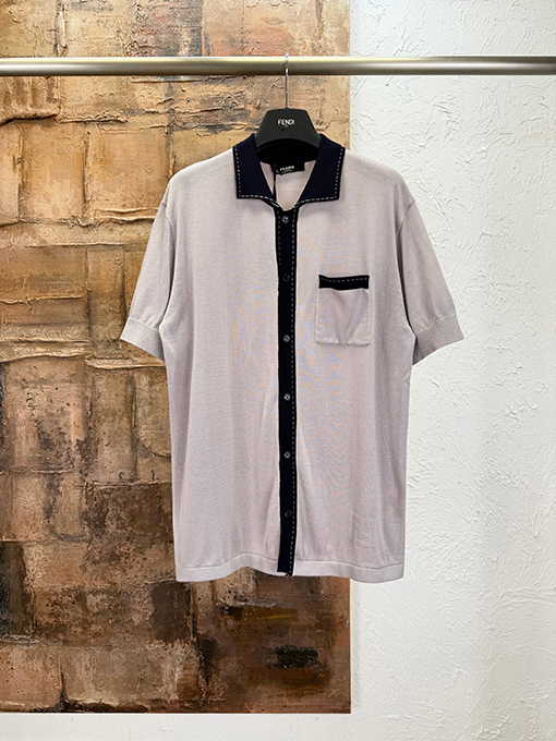 フェンディ ジャカードニットの半袖シャツ