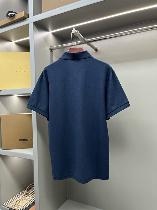 バーバリー BURBERRY バーバリー クラシックのストライプ柄オープンフロントピケメッシュコットン半袖ポロシャツ