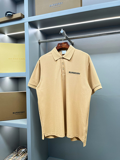 バーバリー BURBERRY バーバリー クラシックのストライプ柄オープンフロントピケメッシュコットン半袖ポロシャツ