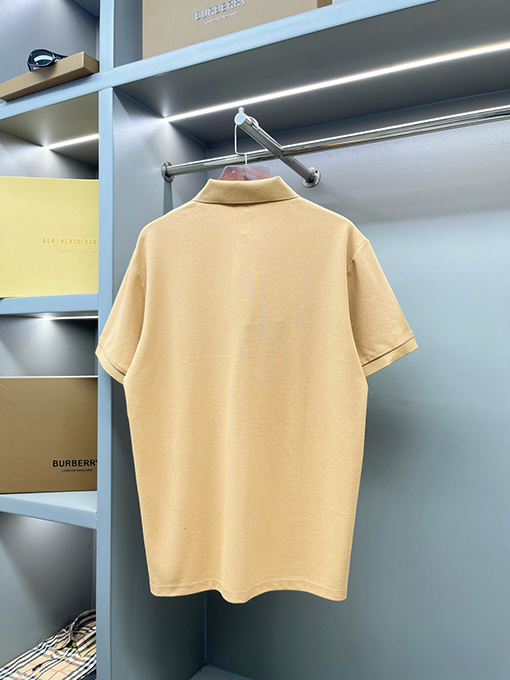 バーバリー BURBERRY バーバリー クラシックのストライプ柄オープンフロントピケメッシュコットン半袖ポロシャツ