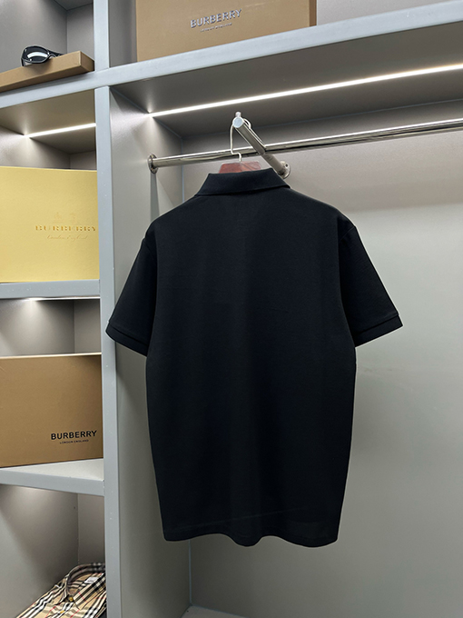 バーバリー BURBERRY バーバリー クラシックのストライプ柄オープンフロントピケメッシュコットン半袖ポロシャツ