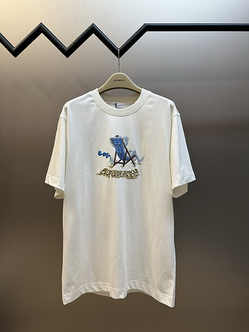 バーバリー ビーチラウンジチェア用クルーネック半袖Tシャツ