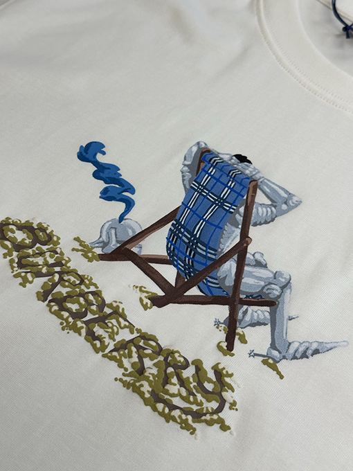 バーバリー ビーチラウンジチェア用クルーネック半袖Tシャツ