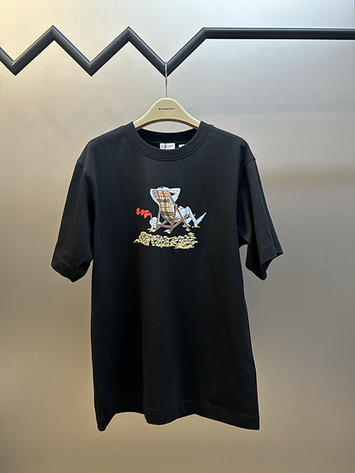 バーバリー ビーチラウンジチェア用クルーネック半袖Tシャツ