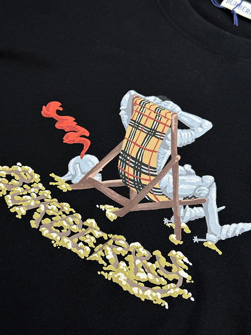 バーバリー ビーチラウンジチェア用クルーネック半袖Tシャツ