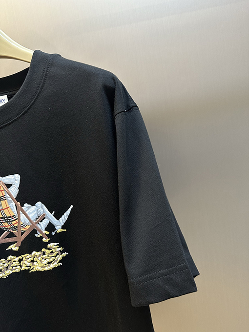 バーバリー ビーチラウンジチェア用クルーネック半袖Tシャツ