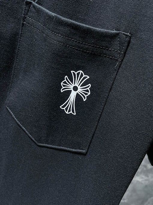 クロムハーツコピー レターカラーロングレタークロススリーブの半袖Tシャツ