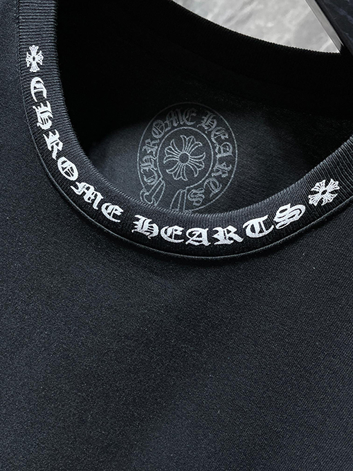 クロムハーツコピー レターカラーロングレタークロススリーブの半袖Tシャツ