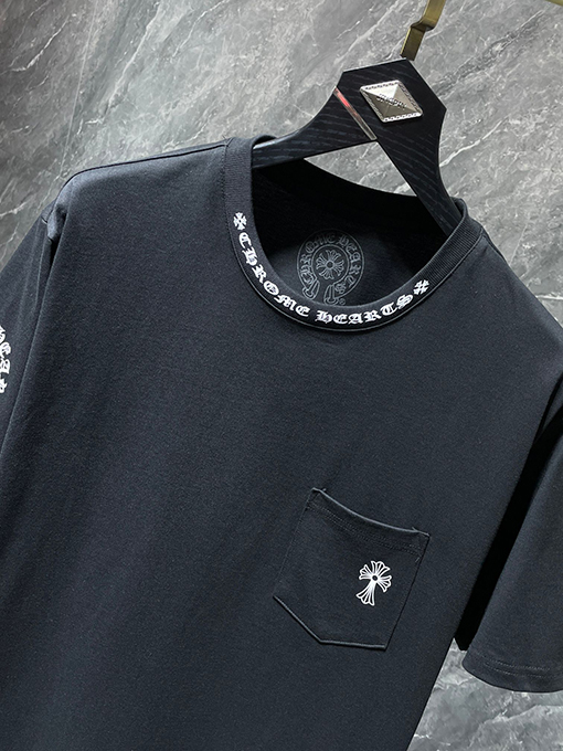 クロムハーツコピー レターカラーロングレタークロススリーブの半袖Tシャツ