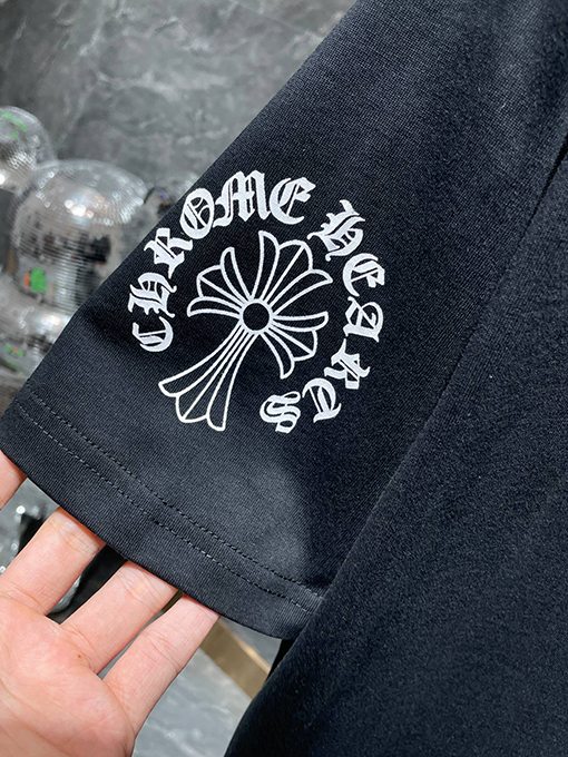 クロムハーツコピー レターカラーロングレタークロススリーブの半袖Tシャツ