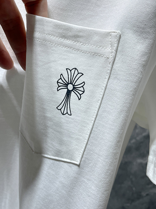 クロムハーツコピー レターカラーロングレタークロススリーブの半袖Tシャツ