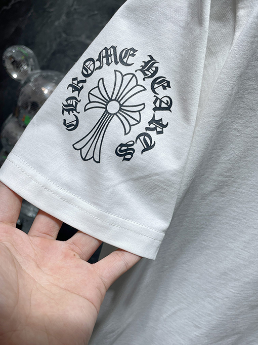 クロムハーツコピー レターカラーロングレタークロススリーブの半袖Tシャツ