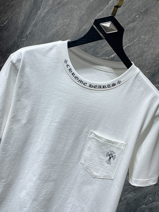 クロムハーツコピー レターカラーロングレタークロススリーブの半袖Tシャツ