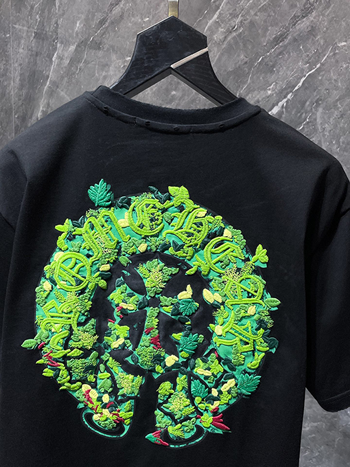 クロムハーツ カラフルな蹄鉄の刺繍り半袖Tシャツ