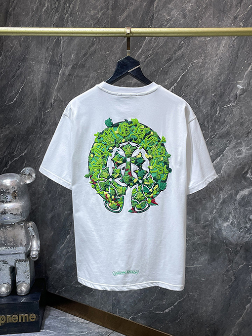 クロムハーツ カラフルな蹄鉄の刺繍り半袖Tシャツ