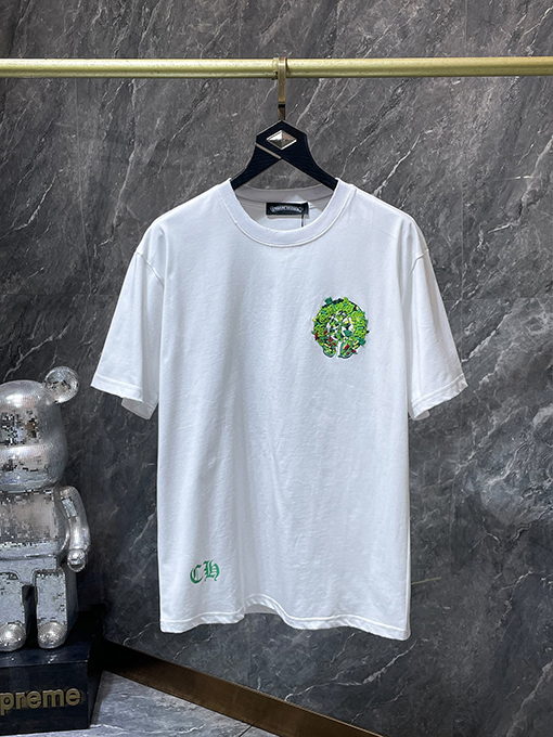 クロムハーツ カラフルな蹄鉄の刺繍り半袖Tシャツ