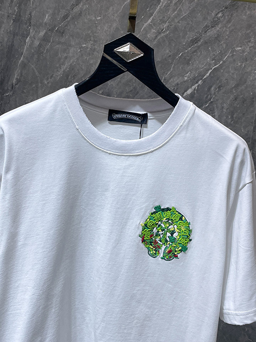 クロムハーツ カラフルな蹄鉄の刺繍り半袖Tシャツ