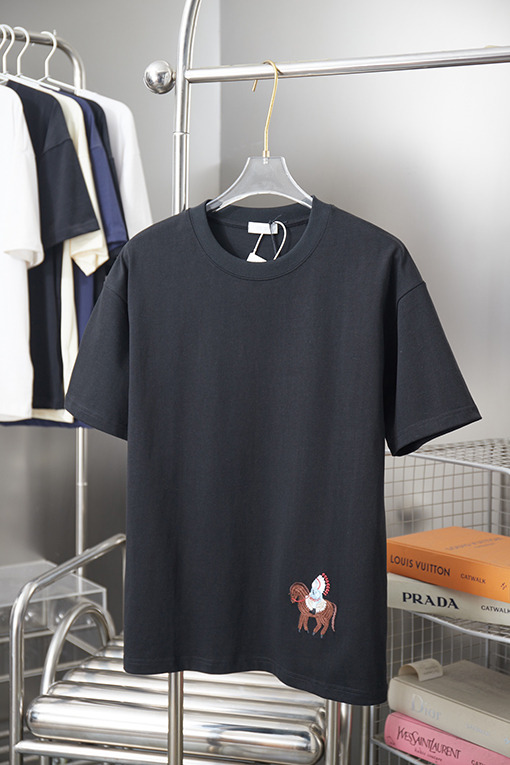 ディオール Christian Dior Couture ポニーのロゴ刺繍入り限定の半袖Tシャツ