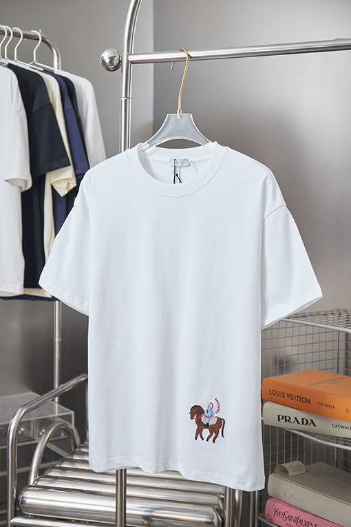 ディオール Christian Dior Couture ポニーのロゴ刺繍入り限定の半袖Tシャツ