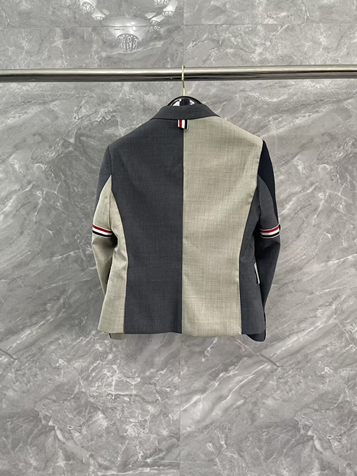 トムブラウン レディースカラーブロック テーラードジャケット メンズ 高品質 