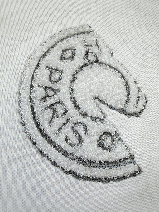 エルメスブランドスーパーコピー Hermes 刺繍アップリケ付き半袖Tシャツ