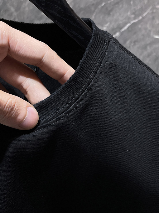 クロムハーツブランドコピー サンスクリット語の印章ローラー彫刻フィルム半袖Tシャツ