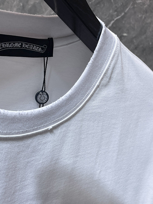 クロムハーツブランドコピー サンスクリット語の印章ローラー彫刻フィルム半袖Tシャツ