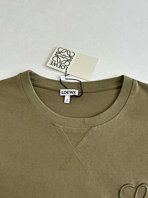 ロエベ Anagram 刺繍入りクルーネック半袖Tシャツ