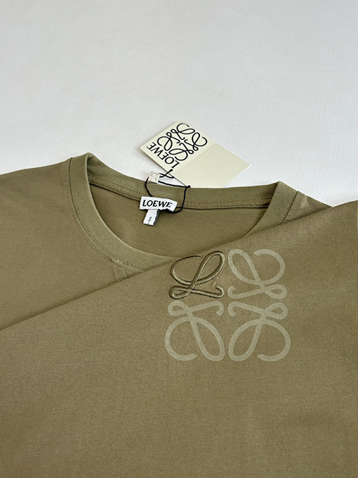 ロエベ Anagram 刺繍入りクルーネック半袖Tシャツ