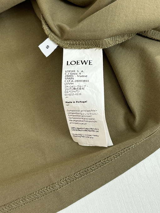 ロエベ Anagram 刺繍入りクルーネック半袖Tシャツ