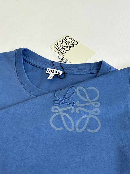 ロエベ Anagram 刺繍入りクルーネック半袖Tシャツ