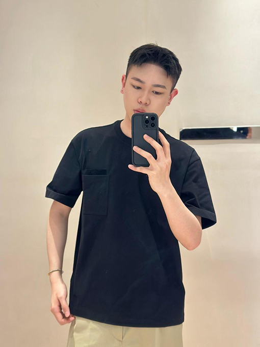 ボッテガヴェネタ ポケット付きクルーネック半袖Tシャツ