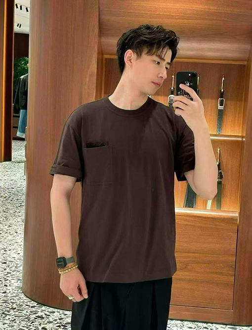 ボッテガヴェネタ ポケット付きクルーネック半袖Tシャツ