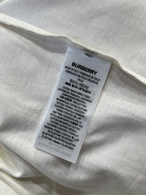 バーバリーコピー BURBERRY デイジーの文字刺繍りクルーネック半袖Tシャツ
