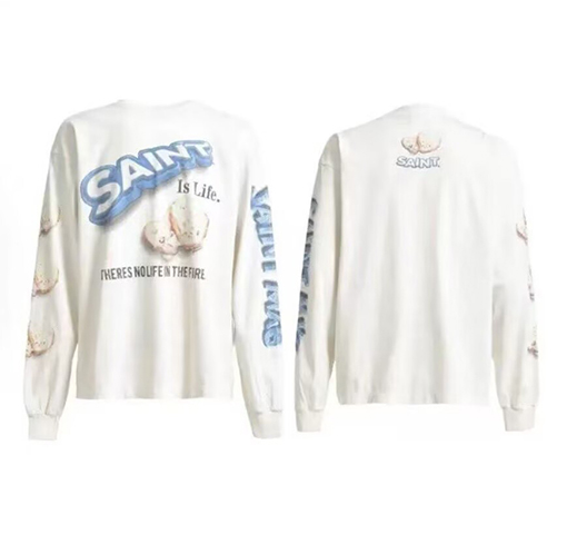 セントマイケル Saint Michael ロゴプリント長袖シャツ